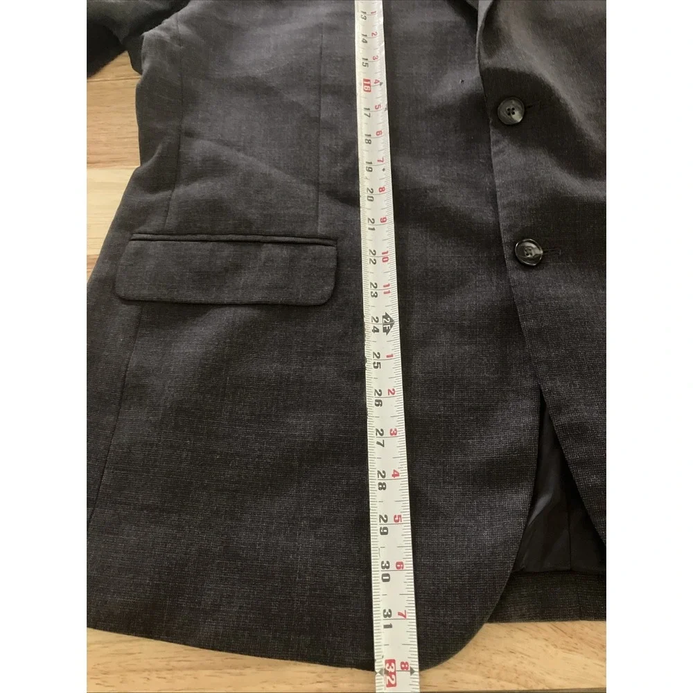 Jos A Bank Dark Gray Blazer Men's 46R Wool Spandex Blend 1905 Brrr Comfort